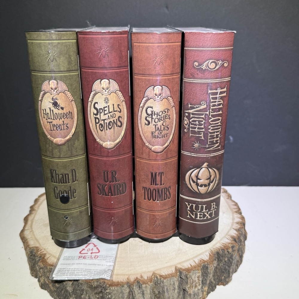 Gemmy Halloween Animated Prop Moving Books /w Sound Haunted Library